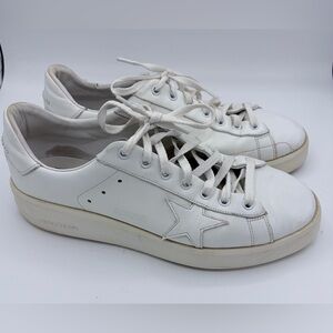 Golden Goose white pure star vegan leather low top sneaker women’s size 42